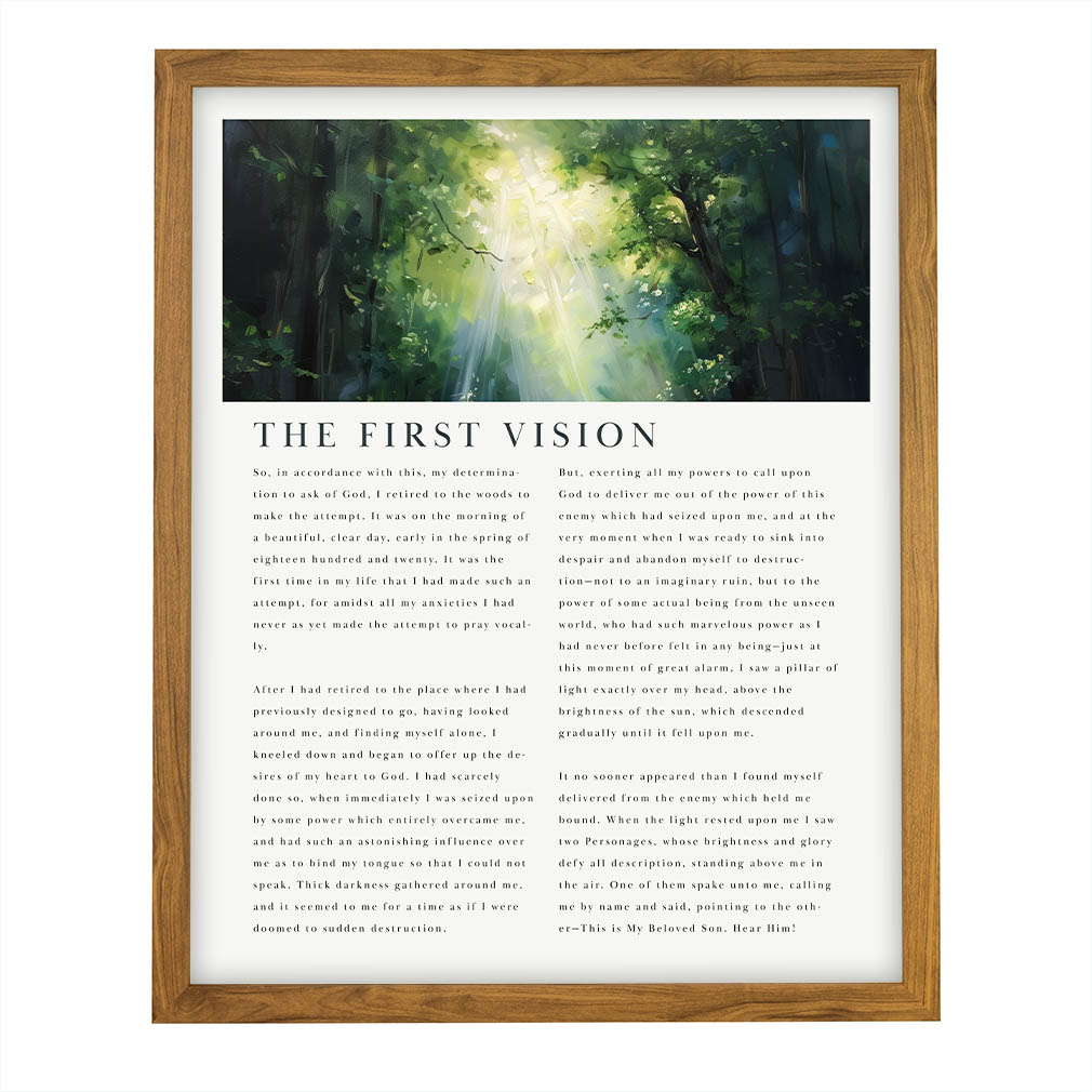 The First Vision Wall Art - Framed - LDP-ART-WA-FV