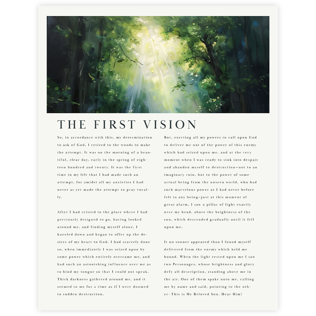 The First Vision Wall Art - Framed - LDP-ART-WA-FV
