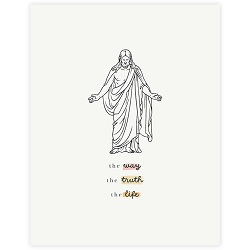 The Way, The Truth, The Life Wall Art - Framed framed art, framed lds art, jesus art, framed jesus art, lds art