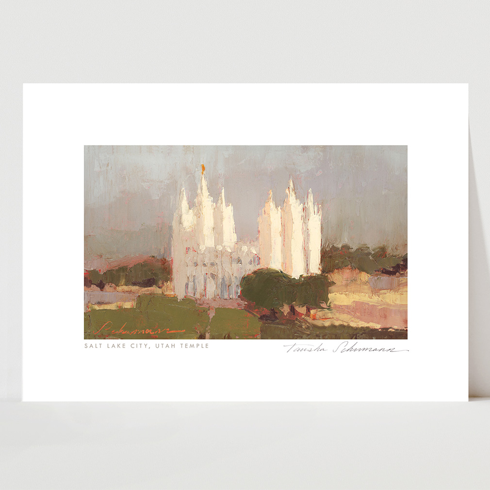 Salt Lake City Temple Oil Painting Print - TSA-SLC