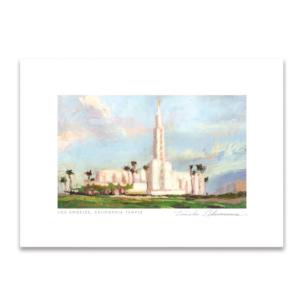 Los Angeles California Temple Oil Painting Print - TSA-LAT