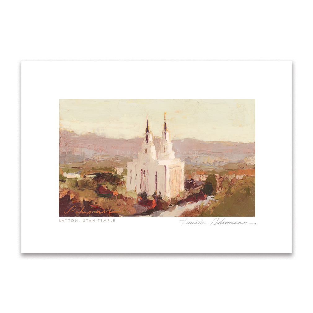 Layton Utah Temple Oil Painting Print - TSA-LT