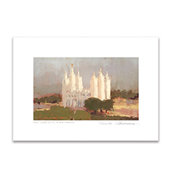 Salt Lake City Temple Oil Painting Print