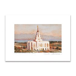 Saratoga Springs Utah Temple Oil Painting Print