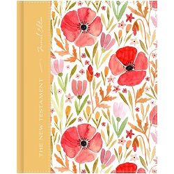 The New Testament Journal Edition - Red Floral new testament journal edition