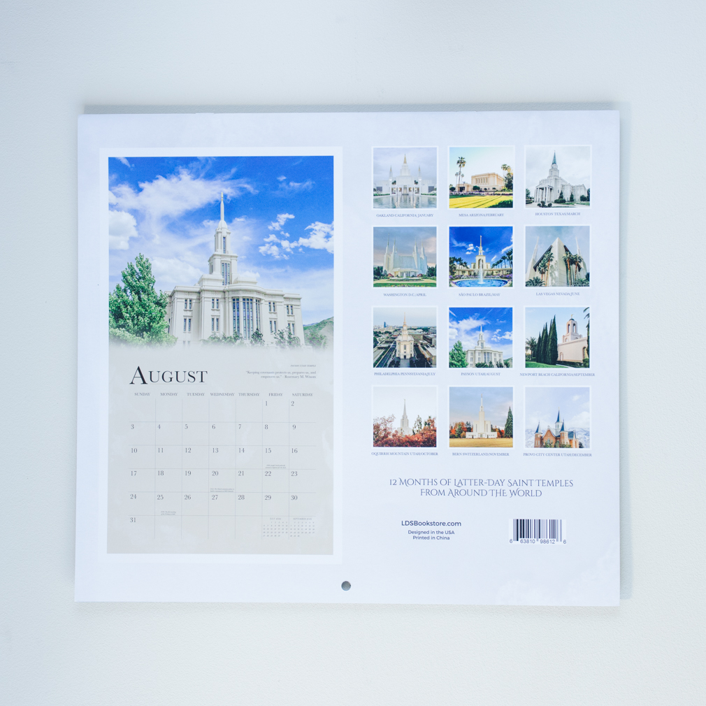 Sacred Temples 2025 Calendar - LDP-TWC-2025