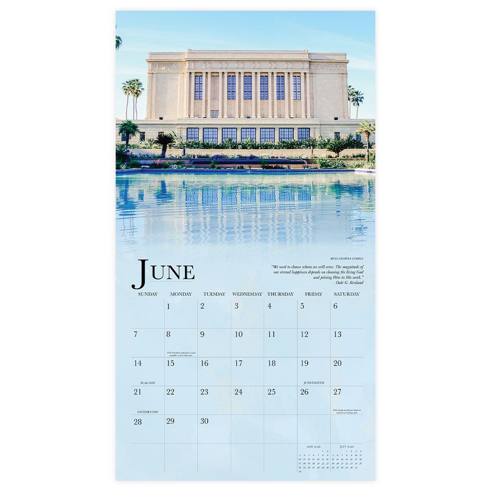 Sacred Temples 2026 Calendar - LDP-TWC-2026