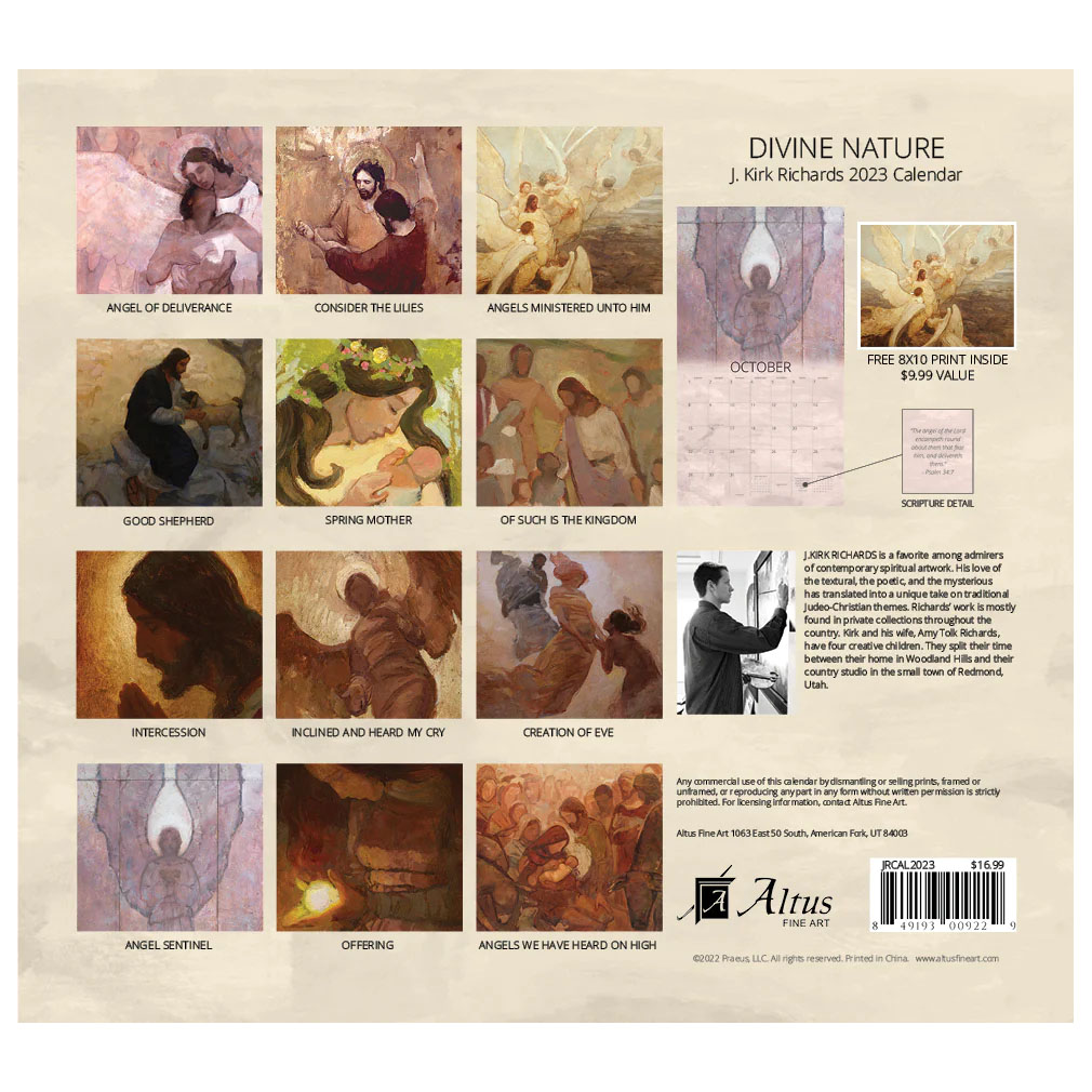 2023 J Kirk Richards Calendar Divine Nature 2023 J Kirk Richards Calendar Divine Nature