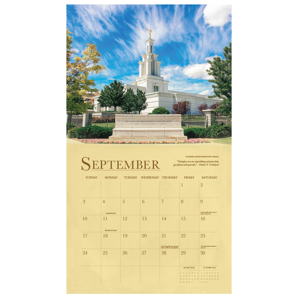 2023 Sacred Temples Calendar - LDP-TWC-2023