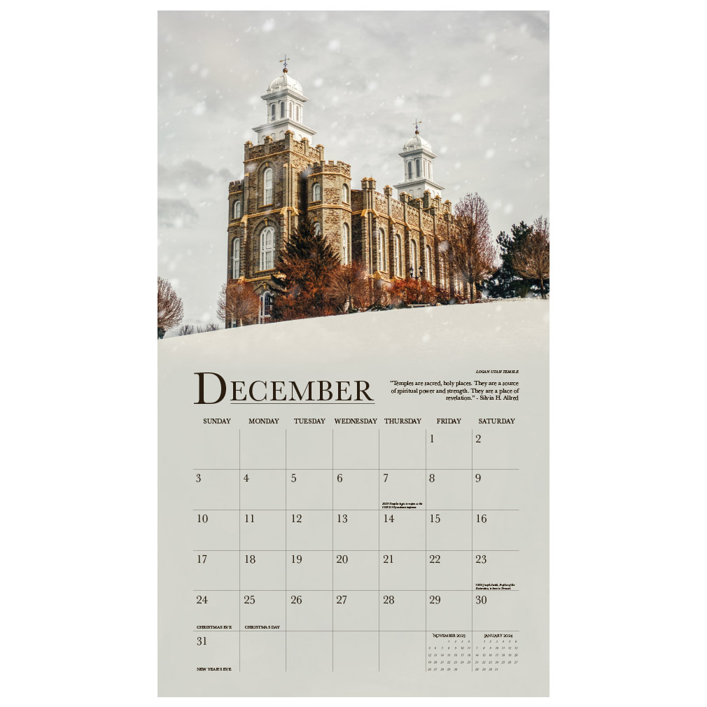 2023 Sacred Temples Calendar - LDP-TWC-2023