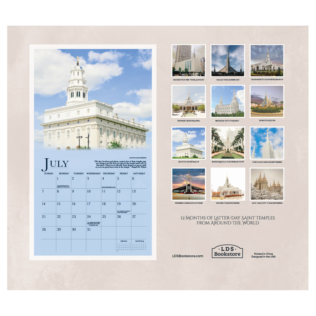 2024 Sacred Temples Calendar - LDP-TWC-2024