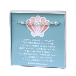 Pearl Baptism Bracelet pearl baptism bracelet, lds baptism gift for girls, lds baptism gifts