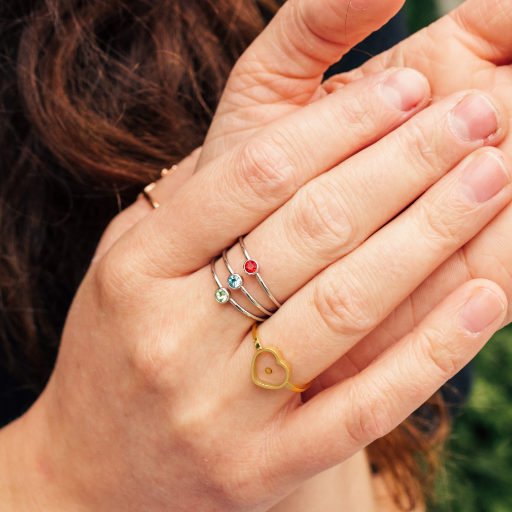 Rings With Names Birthstone Jewelry Ring Mm Birthstone Rings