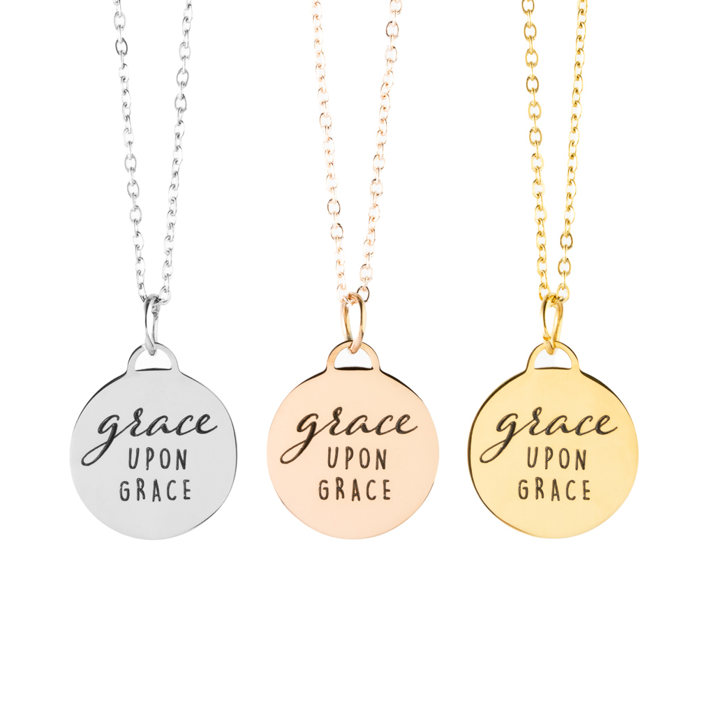 Grace Upon Grace Circle Pendant Necklace - LDP-CPN-GUG