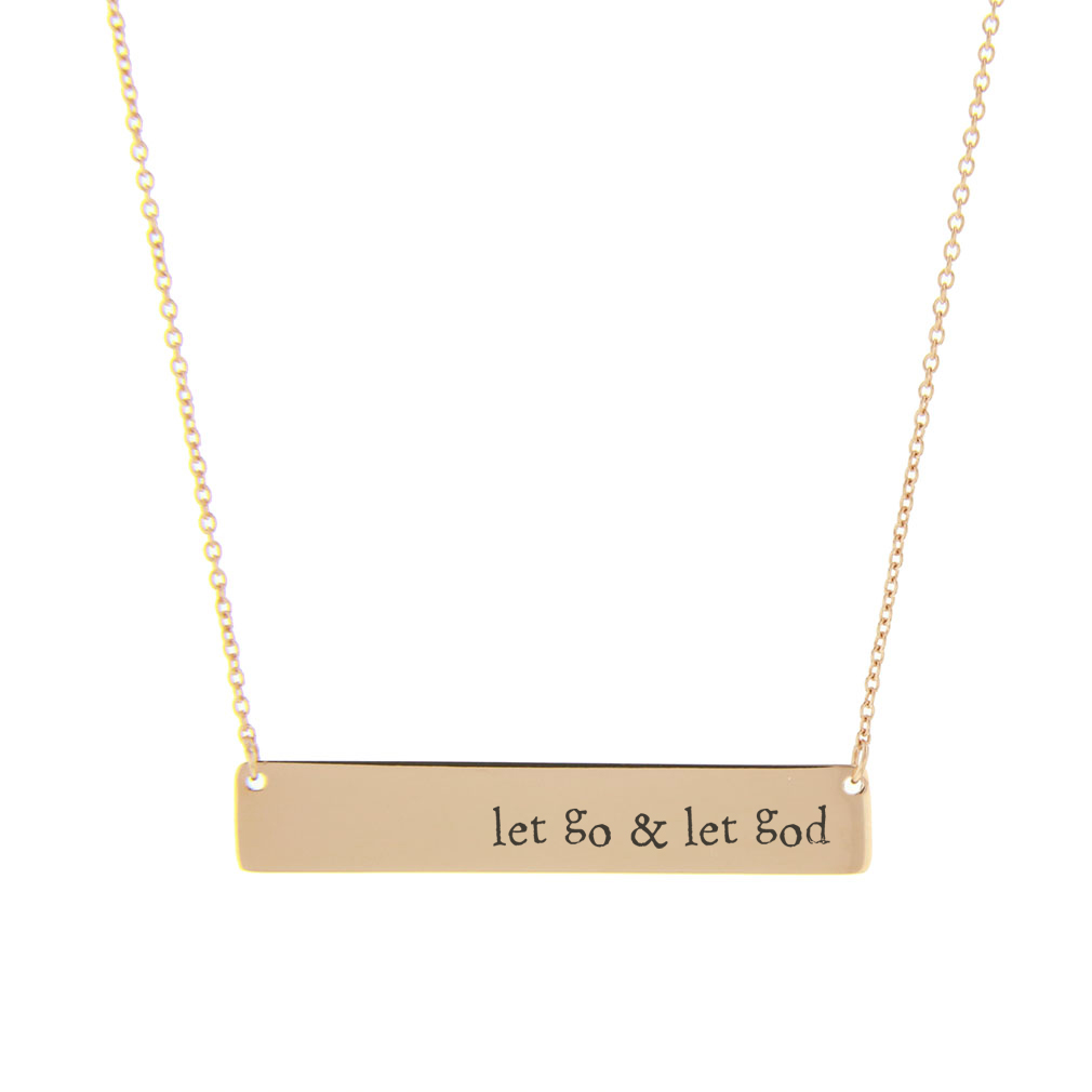 Let Go & Let God Bar Necklace - LDP-HBN10277