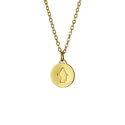 Stamped Christus Charm Necklace