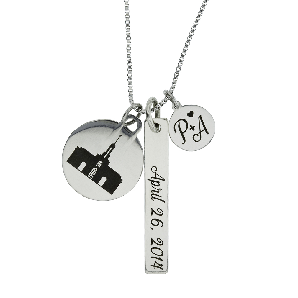 For Eternity Temple Charm Necklace - LDP-ETCN-CPN-VBN-CHN