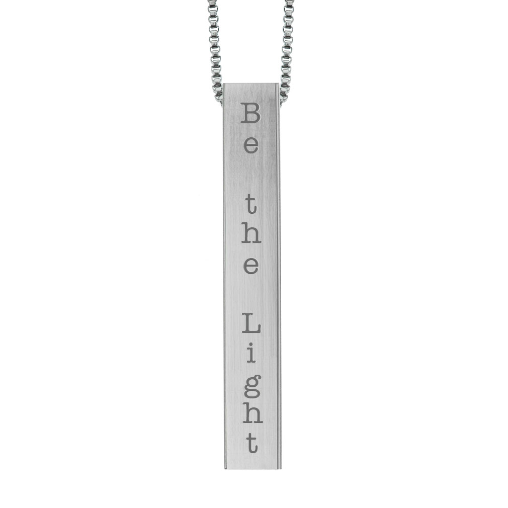 Be the Light Four-Sided Bar Necklace - LDP-FSBN-BELIGHT
