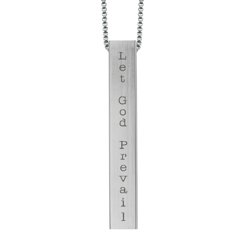 Let God Prevail Four-Sided Bar Necklace - LDP-FSBN-PREVAIL