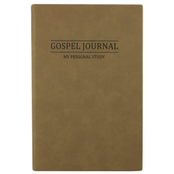 Basic Gospel Study Journal - Light Brown lds study journal, gospel study journal, personalized lds journal