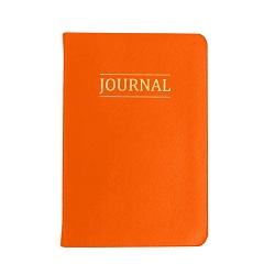 Hand-Bound Study Journal - Marigold Orange lds study journal, gospel study journal, personalized lds journal, orange journal