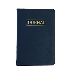 Hand-Bound Study Journal - Navy Blue lds study journal, gospel study journal, personalized lds journal, blue journal