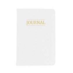 Hand-Bound Study Journal - White lds study journal, gospel study journal, personalized lds journal, white journal