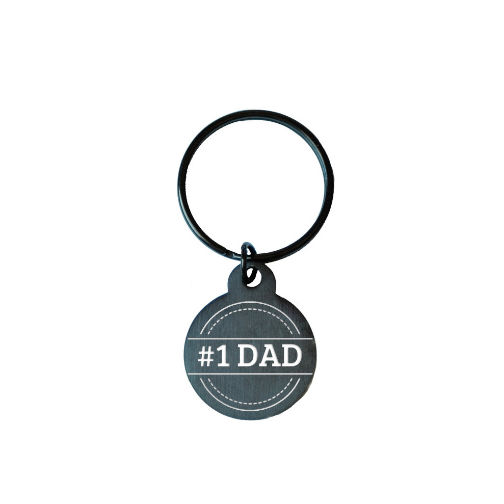 Father's Day Circle Keychain - Black - LDP-KC-FD-BLK