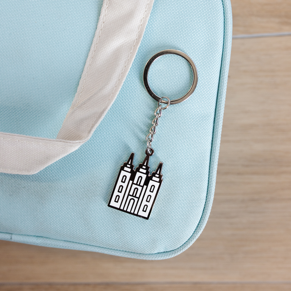 Salt Lake Temple Enamel Keychain