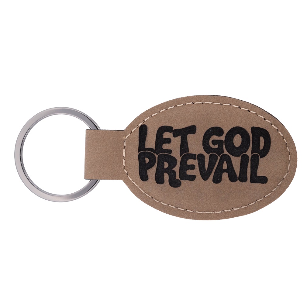 Let God Prevail Leatherette Keychain - LDP-LKC-LGP