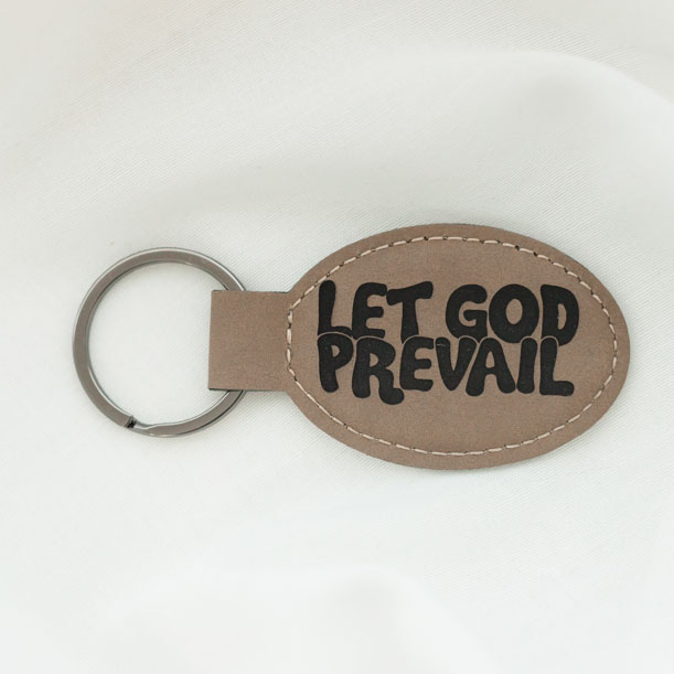 Let God Prevail Leatherette Keychain - LDP-LKC-LGP