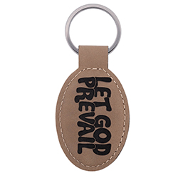 Let God Prevail Leatherette Keychain