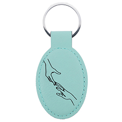 His Hand Is Stretched Out Still Leatherette Keychain - LDP-LKC-HND