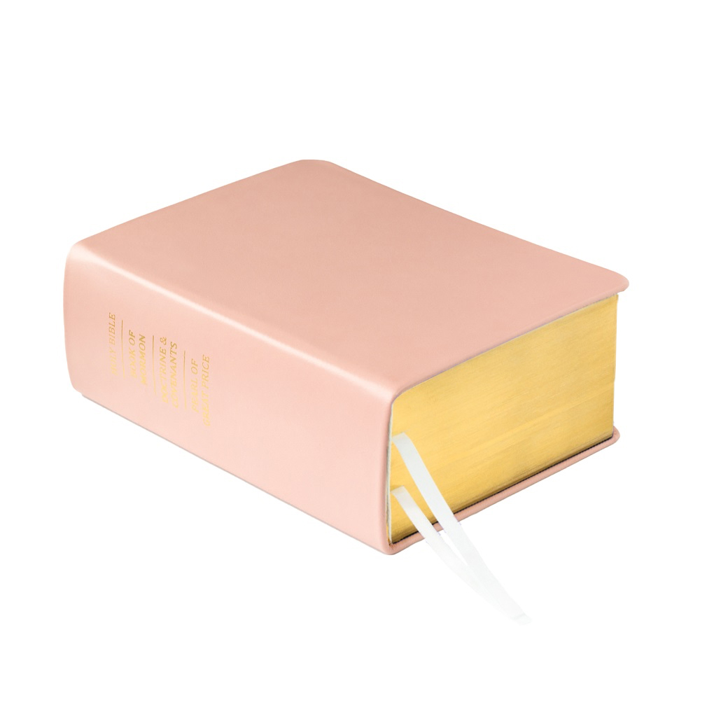 Pre-Made Hand-Bound Genuine Leather Quad - Blush Pink - LDP-HB-RQ-BPK-PM