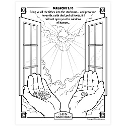 The Windows of Heaven Coloring Page - Printable come follow me coloring page, free lds coloring page, old testament coloring page, pearl of great price coloring page