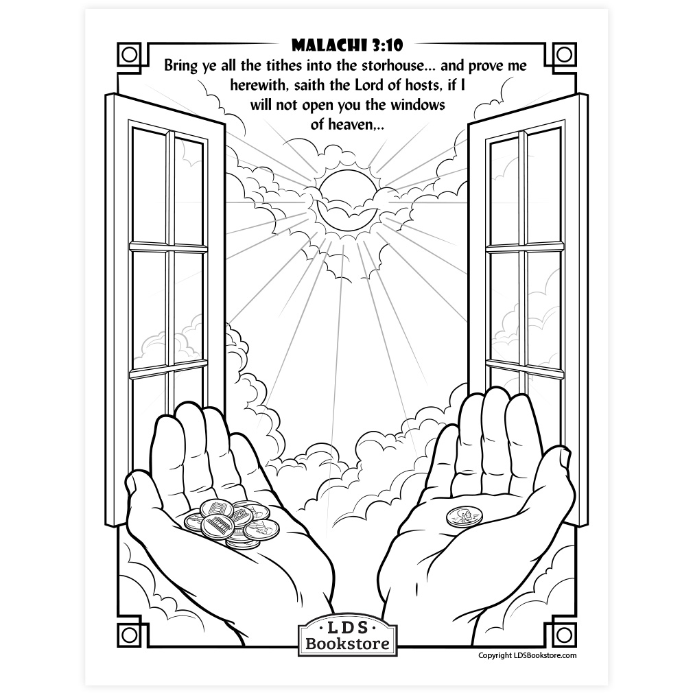 The Windows of Heaven Coloring Page - Printable