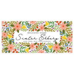 Floral Bouquet Missionary Welcome Home Banner