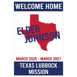 Handheld State/Country Outline Missionary Welcome Home Sign