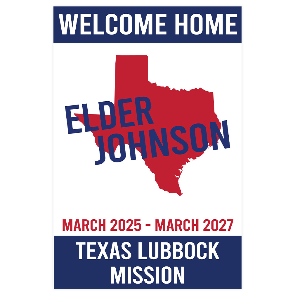 Handheld State/Country Outline Missionary Welcome Home Sign - LDP-MSPST339
