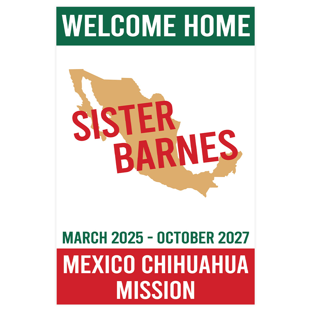 Handheld State/Country Outline Missionary Welcome Home Sign - LDP-MSPST339