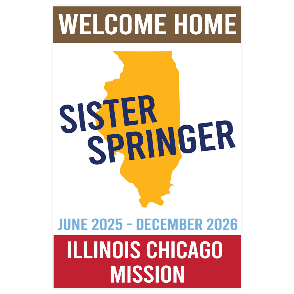 Handheld State/Country Outline Missionary Welcome Home Sign - LDP-MSPST339