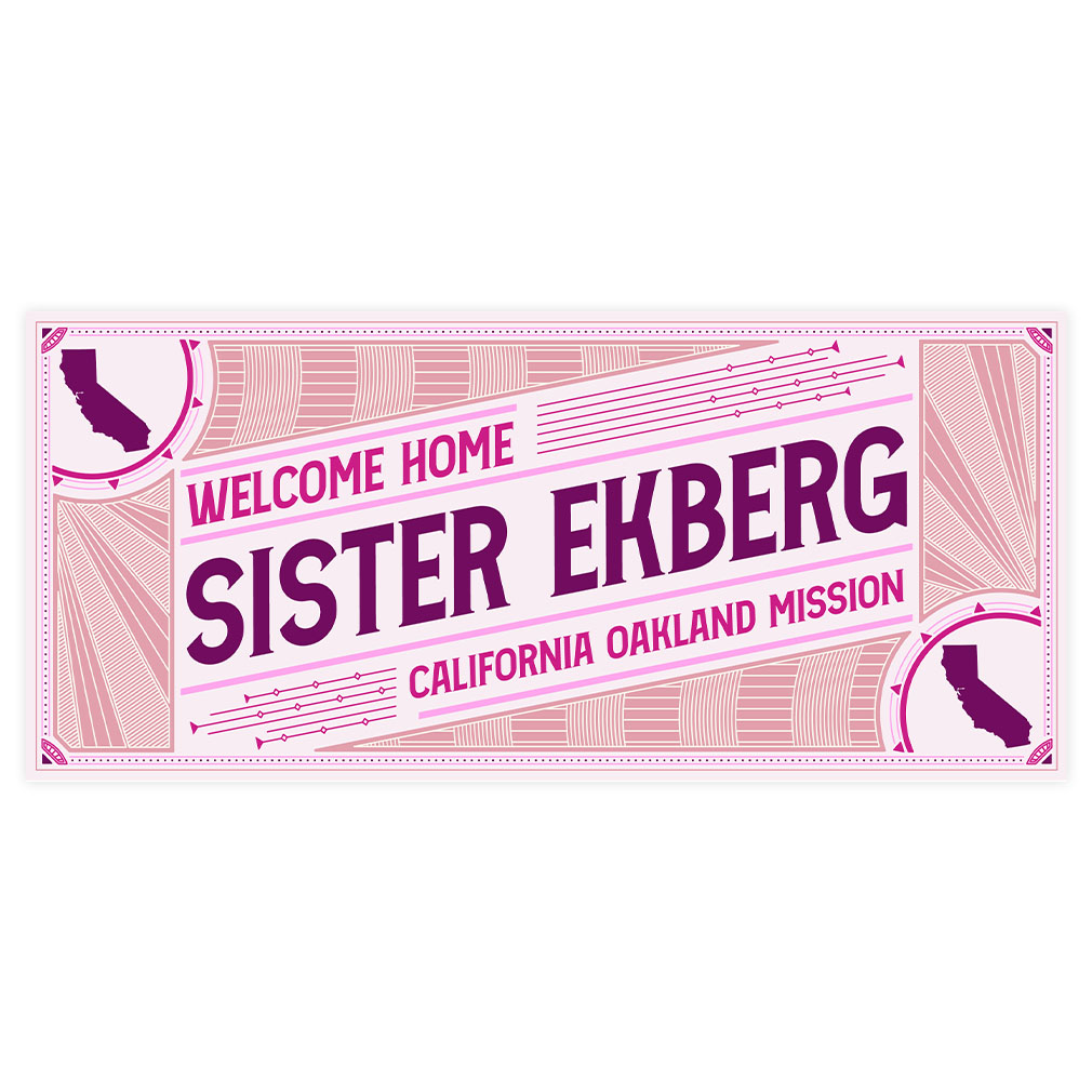 Sunburst Missionary Welcome Home Banner - LDP-MSPST-SUN