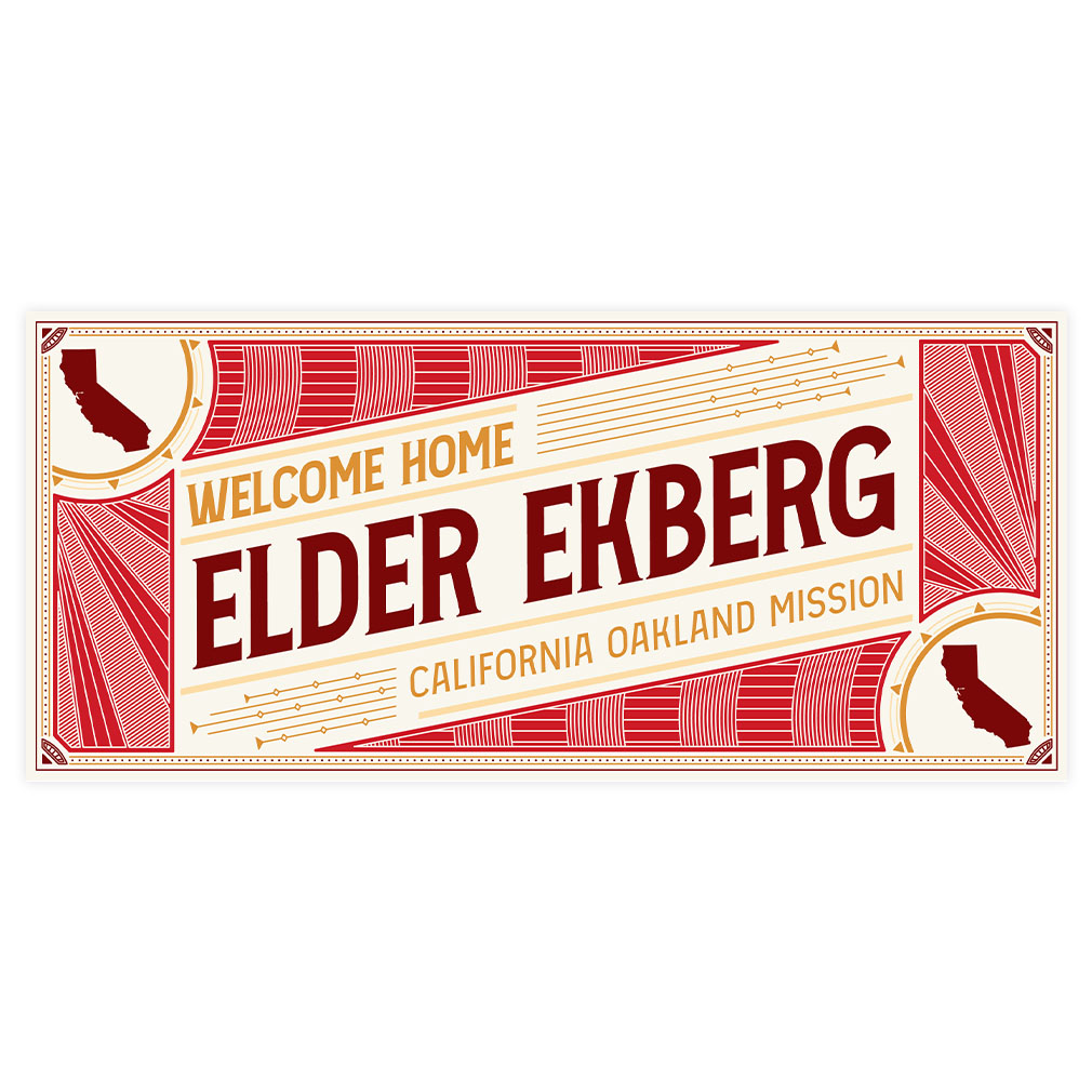 Sunburst Missionary Welcome Home Banner - LDP-MSPST-SUN