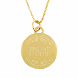 Send Me Floral Necklace - Silver/Gold mission necklace, sister missionary gift, missionary gift, lds mission necklace, lds mission gift