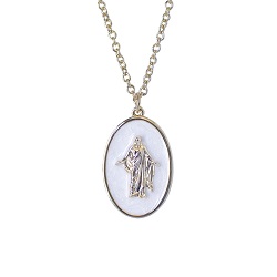 Enamel Christus Pendant Necklace