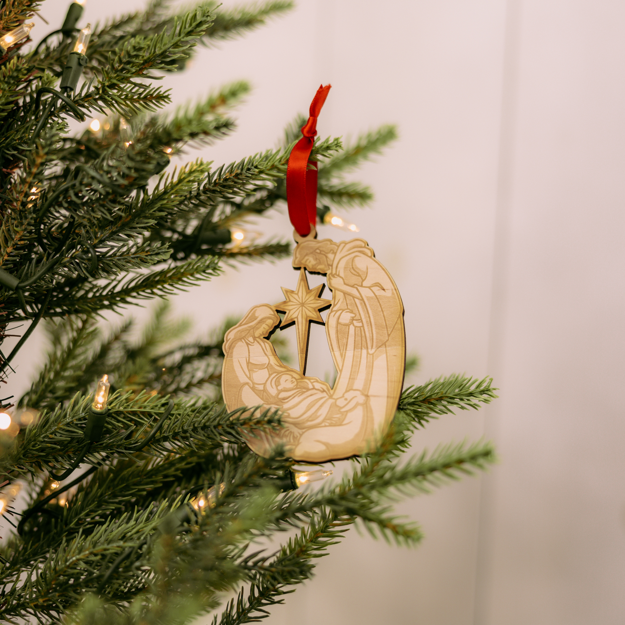 Let Us Adore Him Nativity Ornament