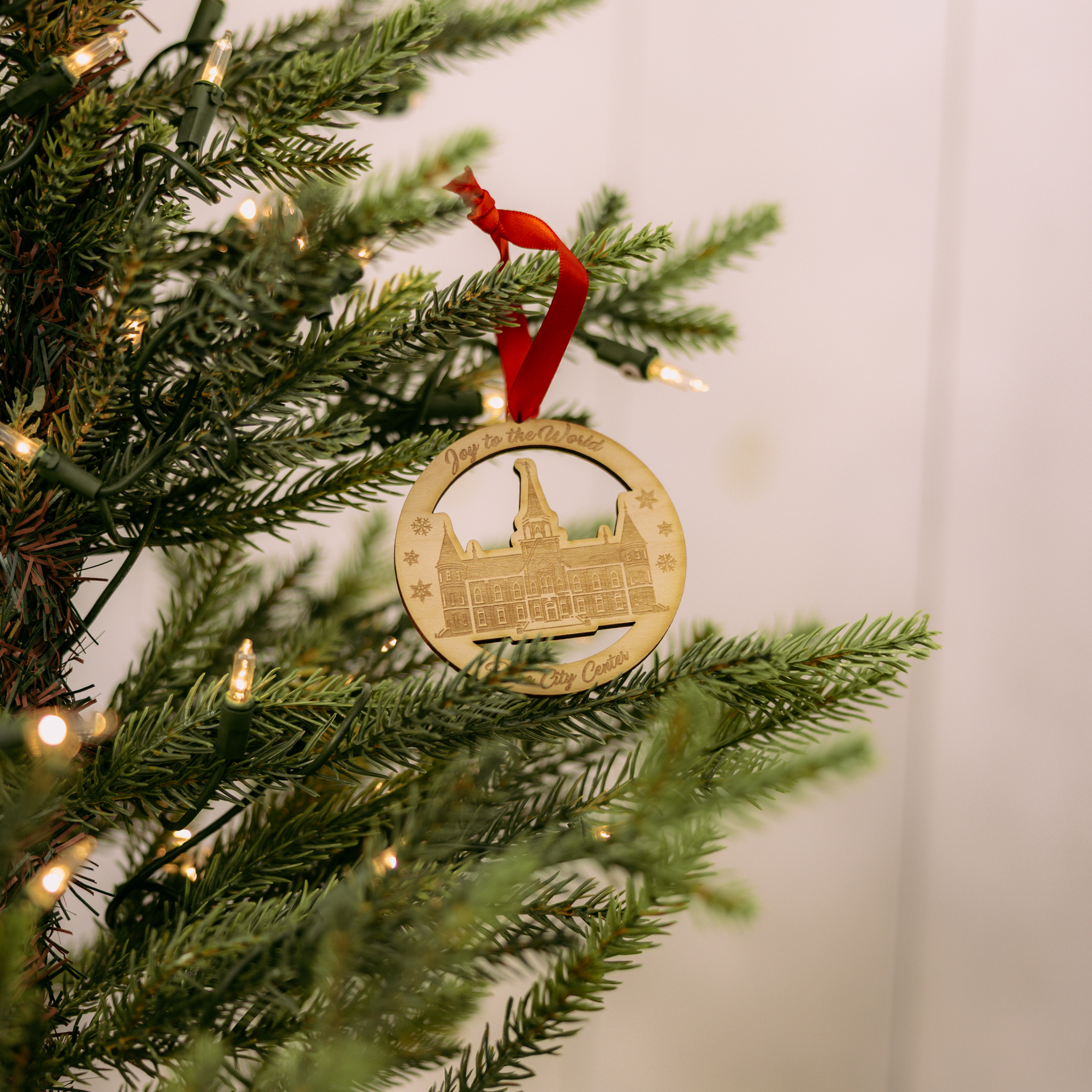 LDS Temple Ornament - Wood