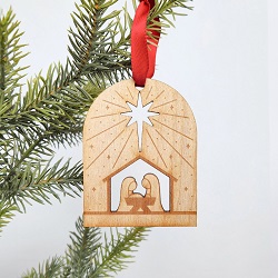 All Is Bright Nativity Ornament 