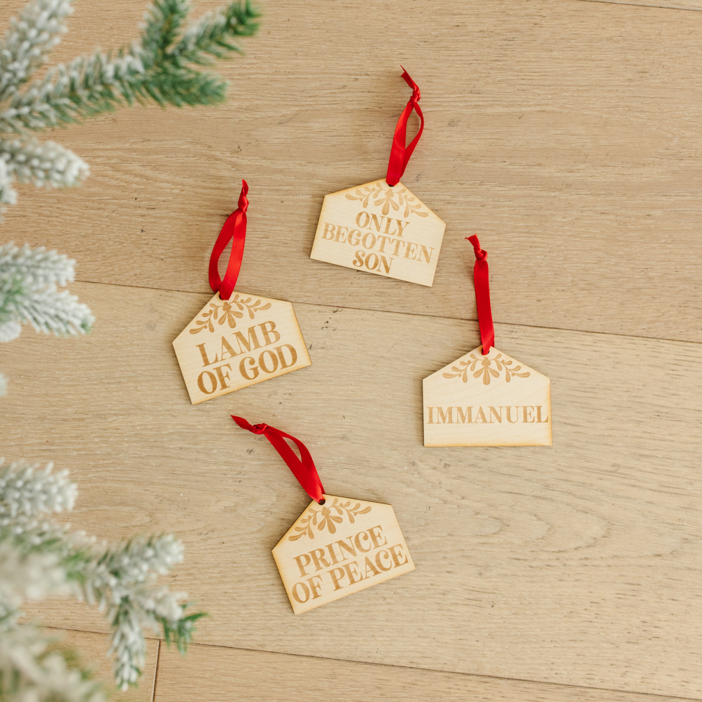 Names of Jesus Tag Ornament Set - 12 Piece - LDP-ORN-NOJ-TAG