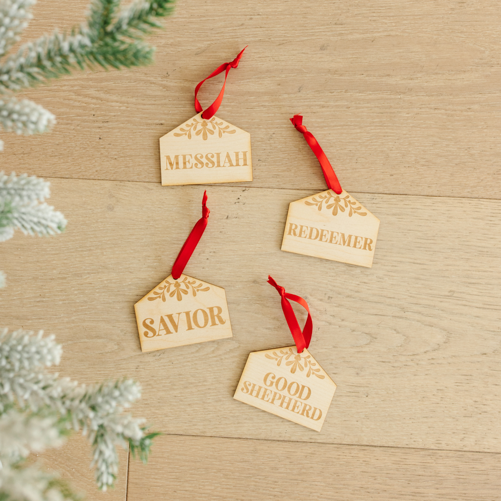 Names of Jesus Tag Ornament Set - 12 Piece - LDP-ORN-NOJ-TAG